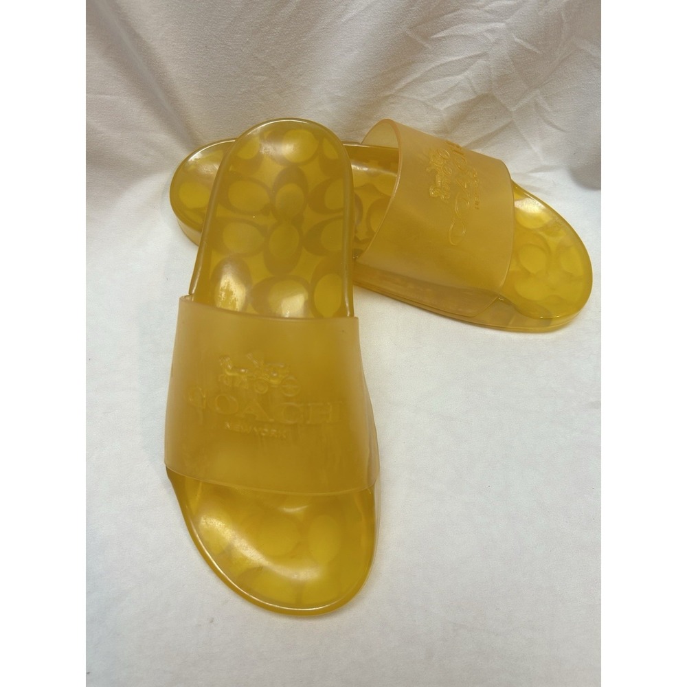 Coach Ulyssa Slide Sandal Buttercup Size 6 Women's Yellow Slider Sandal New